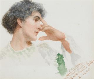 Sir Lawrence Alma-Tadema, O.M., R.A. - Portrait study of Mrs Mahala Colton