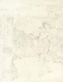 Sir Lawrence Alma-Tadema, O.M., R.A. - Study For A Harvest Festival