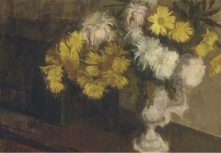 Sir Lawrence Gowing, R.A. - Chrysanthemums And Daisies