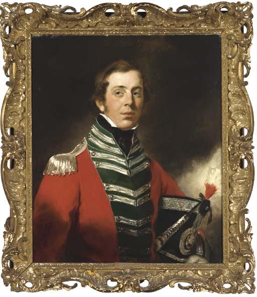 Sir Martin Archer Shee, P.R.A. - Portrait of Captain Sir Charles Hastings Doyle, half-length, in the uniform of the 24th Regiment of foot
