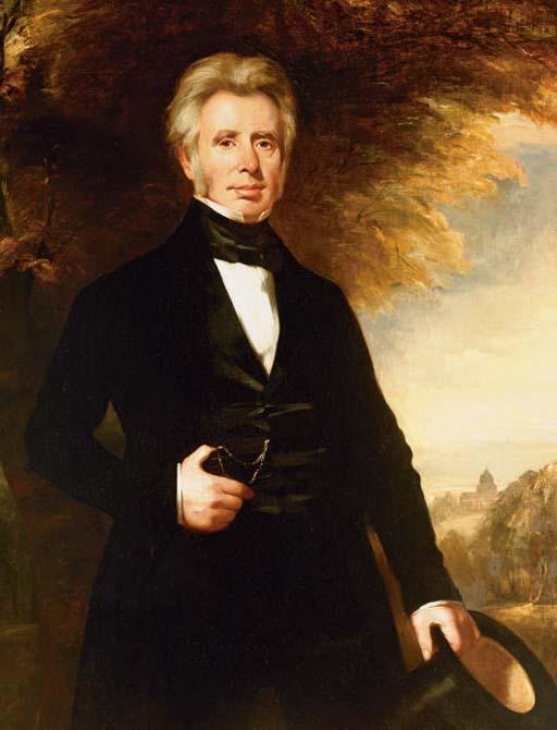 Sir Martin Archer Shee - Portrait of Sir John Paul Shee, the artist\'s son, three-quarter-length, standing in a landscape, a view of a cathedral beyond