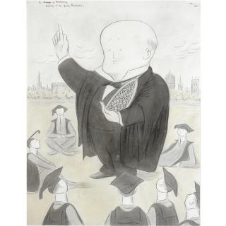 Sir Max Beerbohm -  S Selwyn Of Bloomsbury Preaching To The Young Barbarians