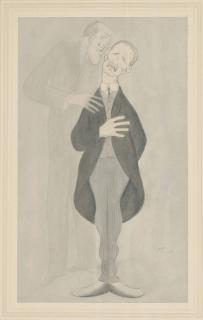 Sir Max Beerbohm - Study in temptation: Edward Carson and Rt. Hon. Andrew Bonar-Law