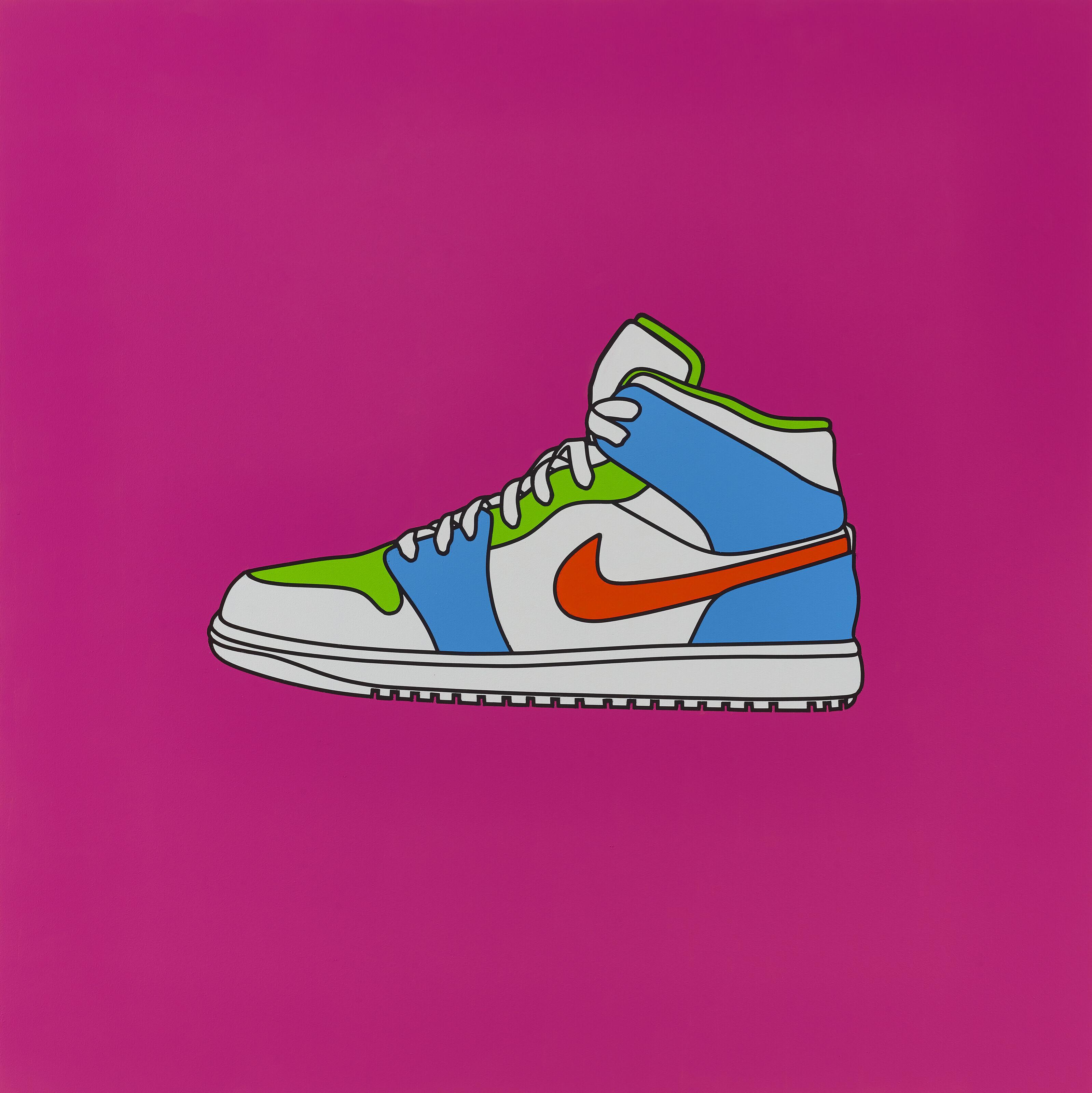 Sir Michael Craig-Martin - Untitled (Nike trainer magenta)