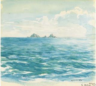 Sir Muirhead Bone, N.E.A.C., H.R.S.A. - The Burlings, Portuguese Coast