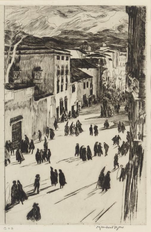 Sir Muirhead Bone - A Spanish Good Friday (Campbell Dodgson 412)