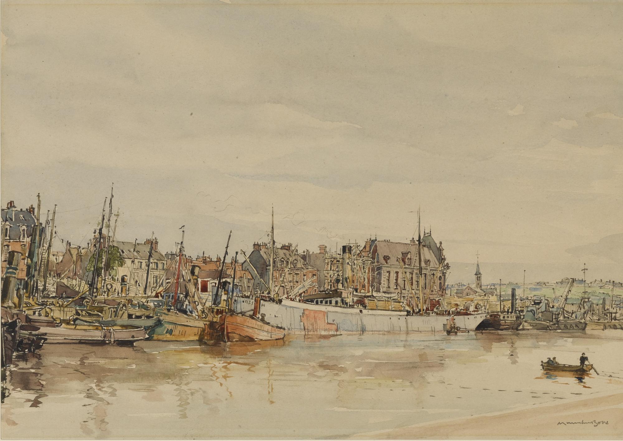 Sir Muirhead Bone - The Chamber Of Commerce, Dieppe