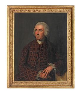 Sir Nathaniel Dance Holland, BT. - Portrait Of Peter Delmé Of Earlstoke, Half-Length, In An Embroidered Russet Coat
