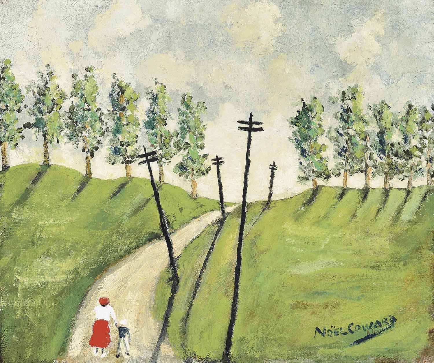 Sir Noël Coward - A Jamaican landscape with mother and child