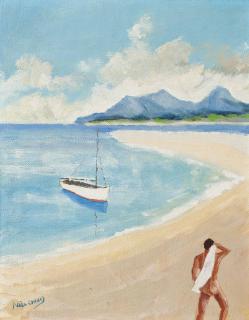 Sir Noël Coward - Nude on a beach