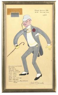 Sir Osbert Lancaster - Bonne Bouche, 1952, No. 6B, Rich Old Man; And Bonne-Bouche, 1952, Newspaperman No. 18