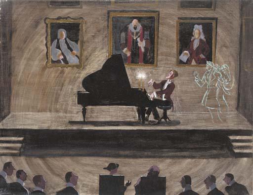 Sir Osbert Lancaster - Frederic Chopin Listening to the Duke\'s Recital