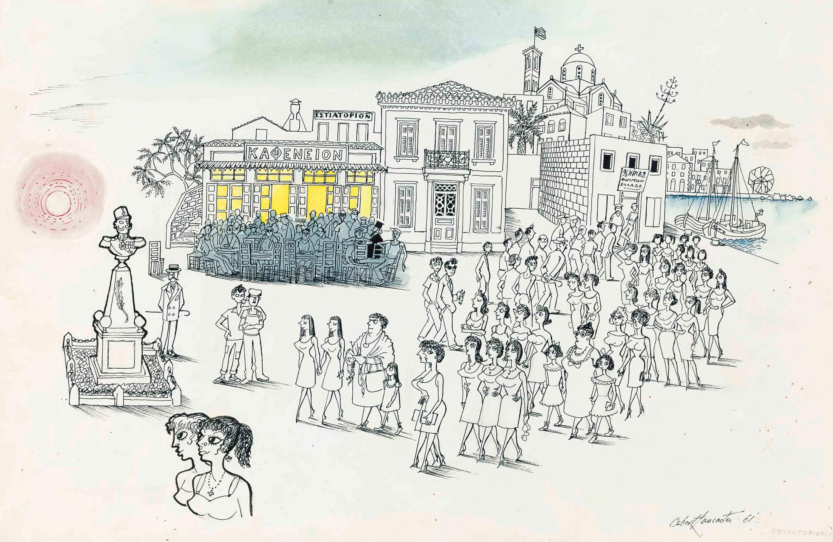 Sir Osbert Lancaster - Sunday Evening On The Islands, 1961