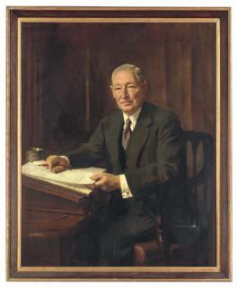 Sir Oswald Birley - Portrait of Ralph Y. Sketch, seated at a desk
