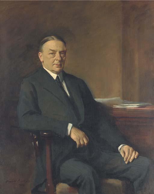 Sir Oswald Birley - Portrait of The Hon. Sir William H Goschen, K.B.E., seated