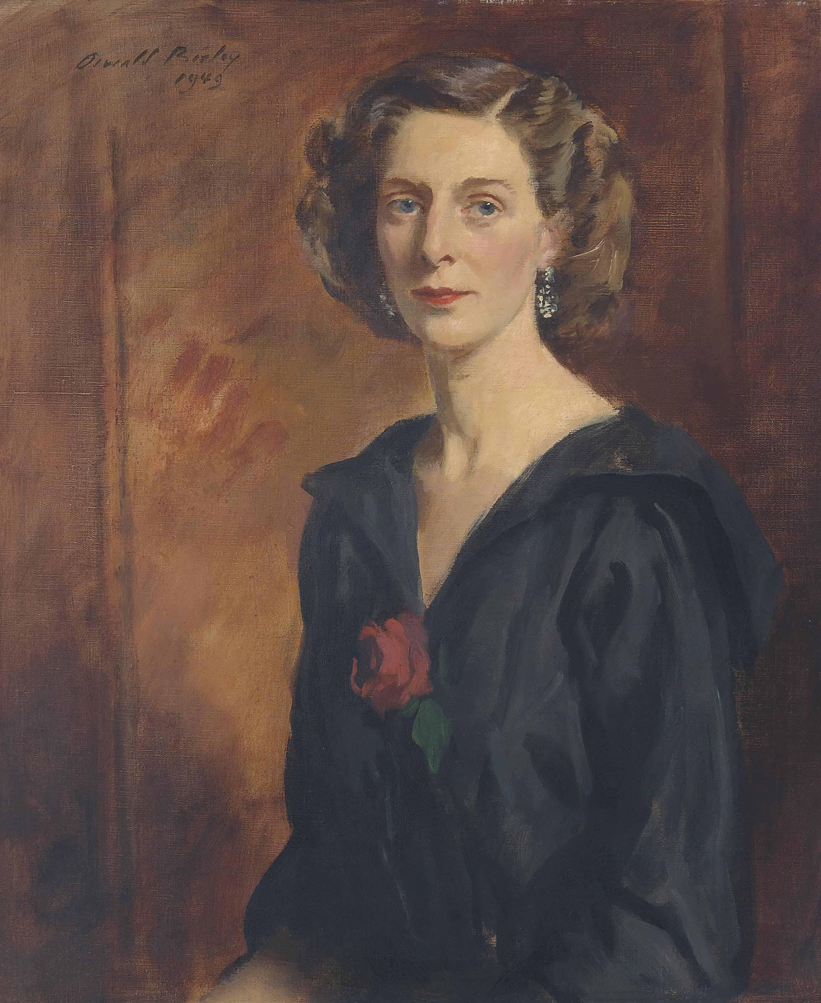 Sir Oswald Joseph Hornby Birley, R.P., R.O.I. - Portrait Of An Elegant Lady