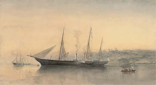 Sir Oswald Walters Brierly, R.W.S. - The Royal Yacht Victoria And Albert (Ii) Lying In Osborne Bay, Below Osborne House, Isle of Wight