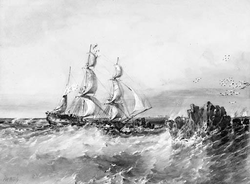 Sir Oswald Walters Brierly - In Dangerous Waters