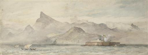 Sir Oswald Walters Brierly - Rio de Janeiro and Sugar Loaf Rock from HMS \