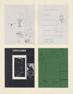 Sir Peter Blake, R.A. - Menus for Leslie Waddington\'s 50th Birthday, 9 February 1984