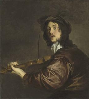 Sir Peter Lely - A Man Playing A Violin, Possibly A Portrait Of The Artist