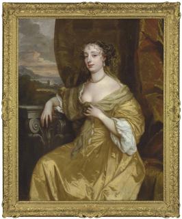Sir Peter Lely - Portrait Of A Lady, Traditionally Identified As Barbara Palmer, Née Villiers (1640-1709), Countess Of Castlemaine And 1St Duchess Of Cleveland, Three-Quarter-Length, In A Yellow Dress, A Coastal Landscape Beyond