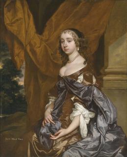 Sir Peter Lely - Portrait of Lady Mary Fane, later Countess of Exeter (1639-1681), three-quarter-length, in a brown dress and purple shawl