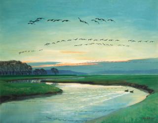 Sir Peter Scott - Evening Flight