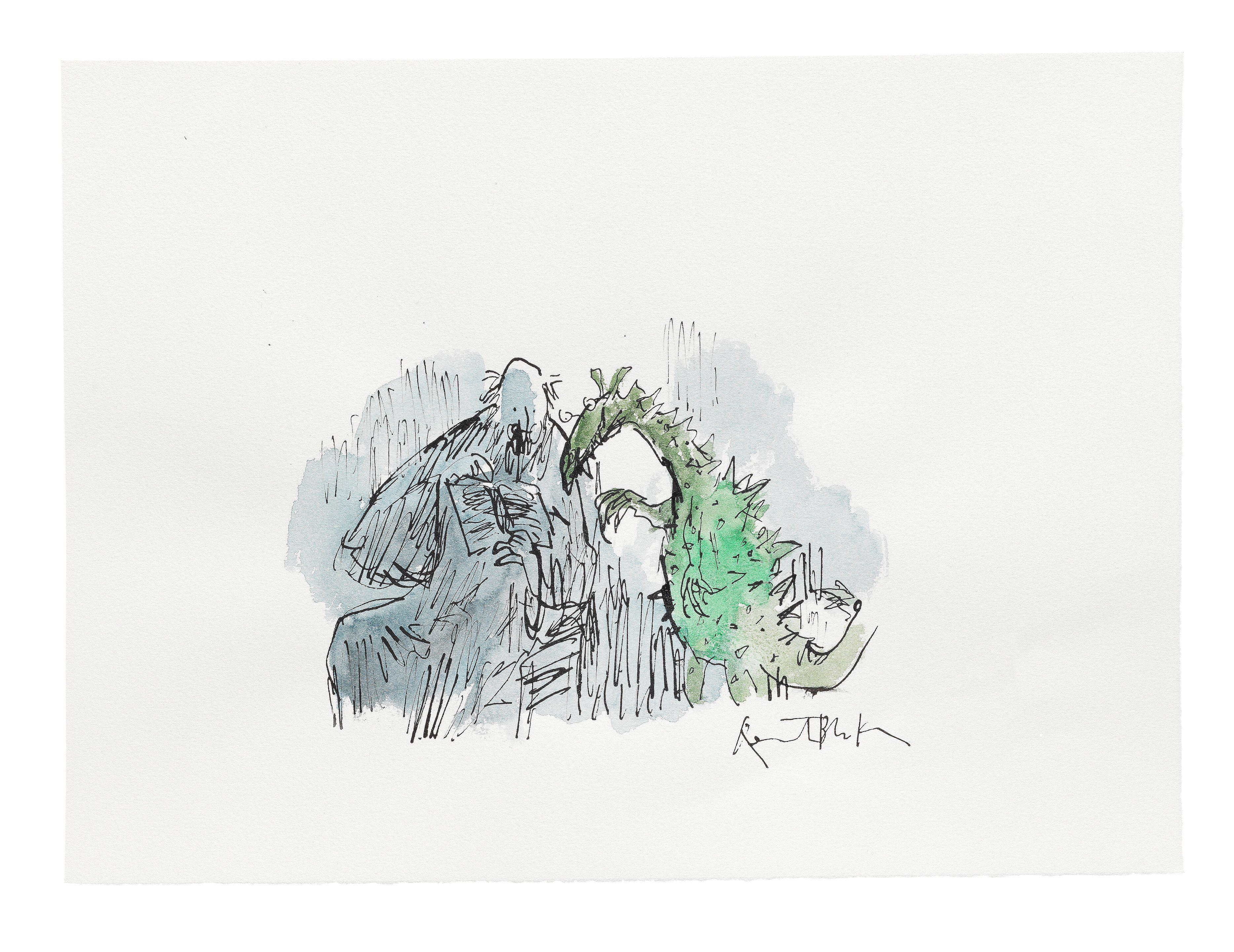 Dragon Companion (unframed) by Sir Quentin Blake | Art.Salon