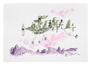 Sir Quentin Blake - Flying Machine No.2