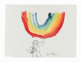 Sir Quentin Blake - Weightlifter, 2020