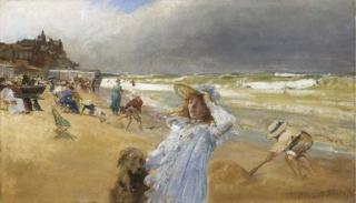 Sir Robert Ponsonby Staples, 12Th Bt. - On the beach, Broadstairs, Kent