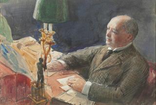 Sir Robert Ponsonby Staples - Portrait of Charles William de la Poer, 1st Baron Beresford (1846-1919), at his desk