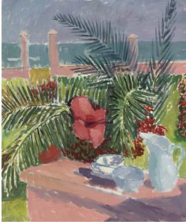 Sir Robin Darwin, C.B.E., R.A., R.S.A., P.R.W.A. - Still Life With Palms
