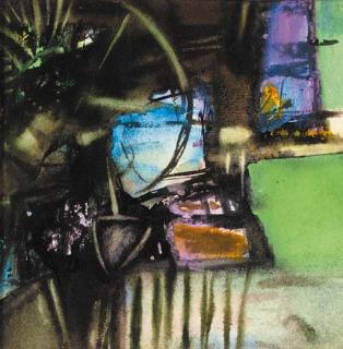 Sir Robin Philipson, P.R.S.A., R.S.W., R.A., H.R.H - Green interior