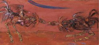 Sir Robin Philipson, P.R.S.A., R.S.W., R.A., H.R.H - Prelude to a cock fight