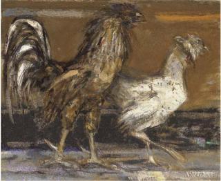 Sir Robin Philipson, R.A., P.R.S.A., R.S.W., H.R.H - Cock and hen I