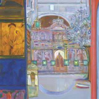 Sir Robin Philipson, R.A., P.R.S.A., R.S.W. - Christmas Interior