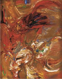 Sir Robin Philipson, R.A., P.R.S.A, R.S.W. - Cock fight