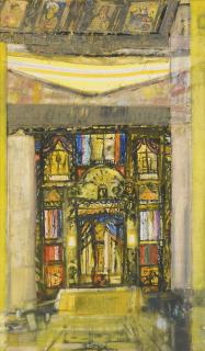 Sir Robin Philipson, R.A., P.R.S.A., R.S.W. - Mexican Retable