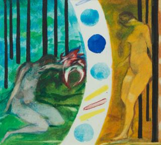 Sir Robin Philipson RA PRSA FRSA RSW RGI DLITT LLD - Adam and Eve