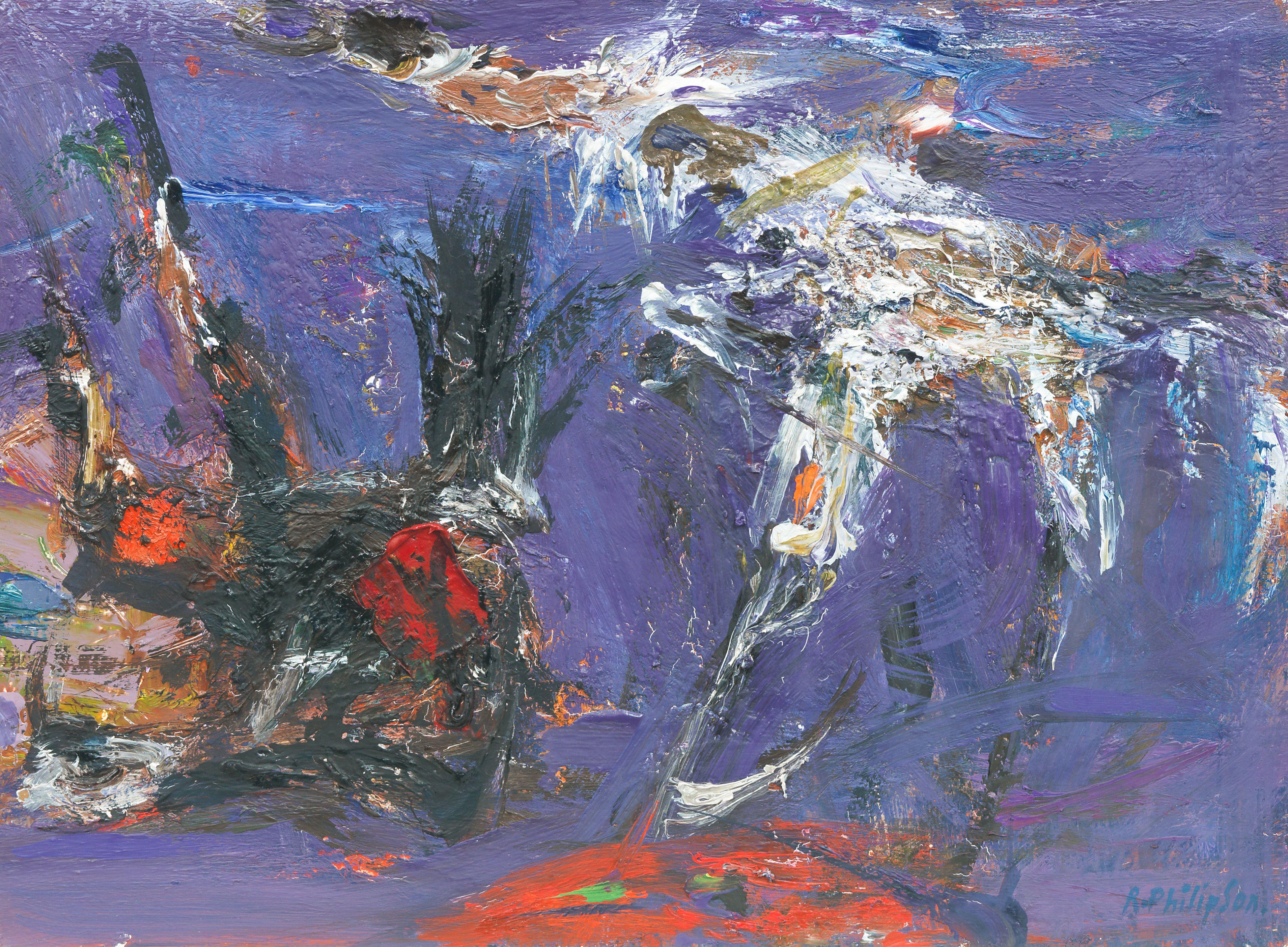 Sir Robin Philipson RA PRSA FRSA RSW RGI DLitt LLD - Fighting Cocks - The Kill