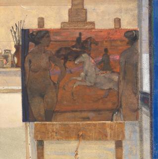 Sir Robin Philipson RA PRSA FRSA RSW RGI DLITT LLD - Horsemen Approaching