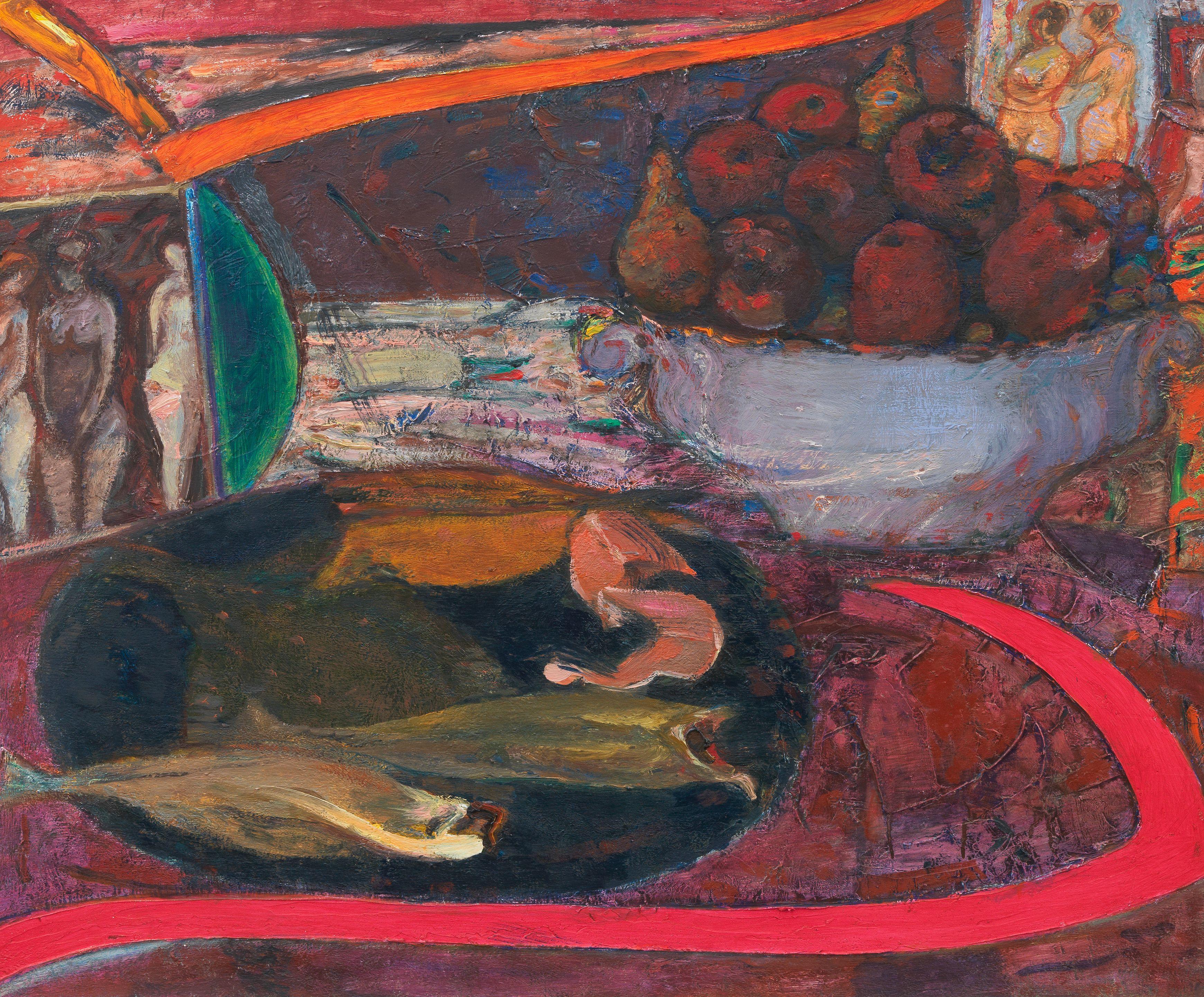 Sir Robin Philipson RA PRSA FRSA RSW RGI Dlitt LLD - Still life with fish and fruit