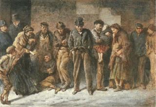 Sir Samuel Luke Fildes, R.A. - Homeless and Hungry