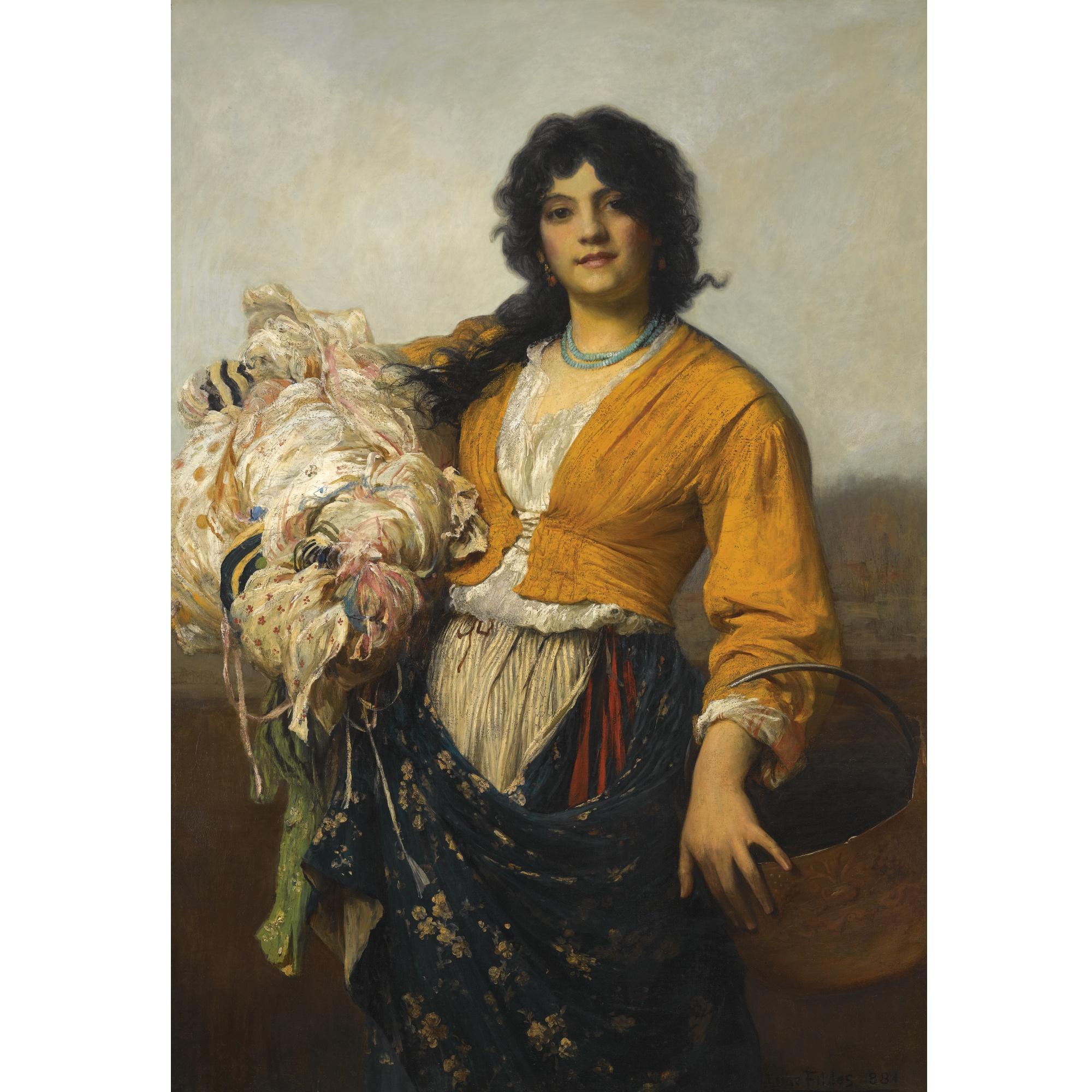 Sir Samuel Luke Fildes, R.A. - The Remnants Gatherer