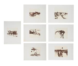 Sir Sidney Nolan C.B.E., O.M., R.A. - Seven Plates, from Dust