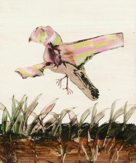 Sir Sidney Nolan C.B.E., O.M., R.A. - Untitled (Bird Over Grass)