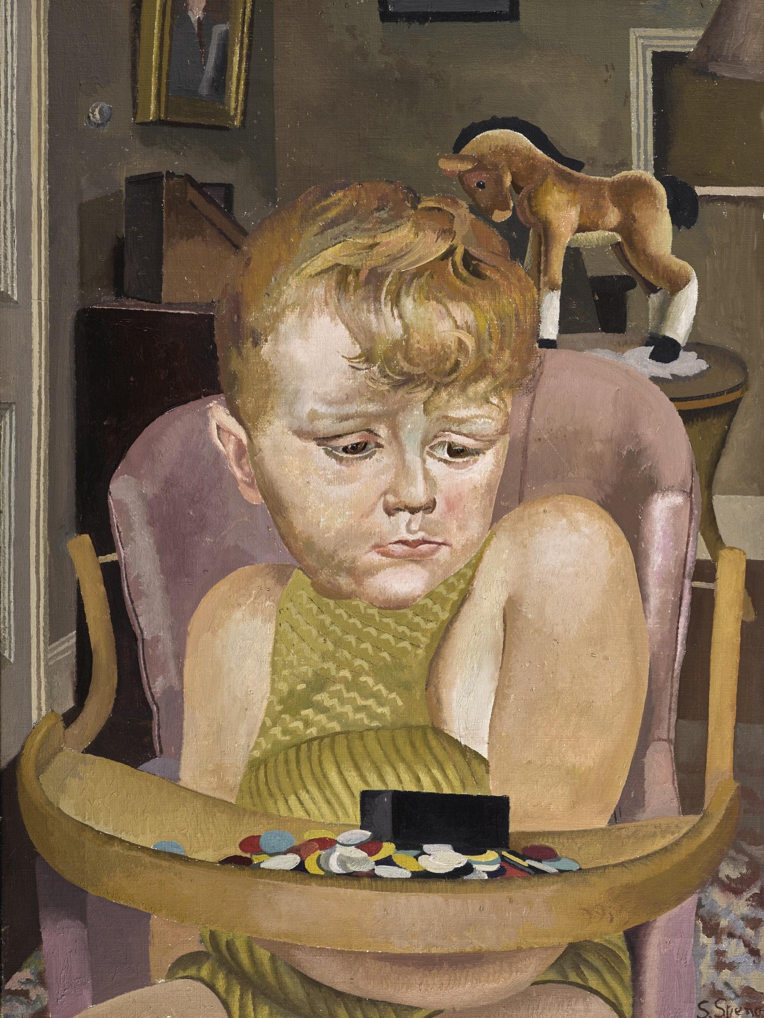 Sir Stanley Spencer, R.A. - Baby In A High Chair