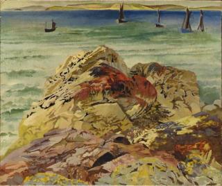 Sir Stanley Spencer, R.A. - Fishing Boats, St Ives